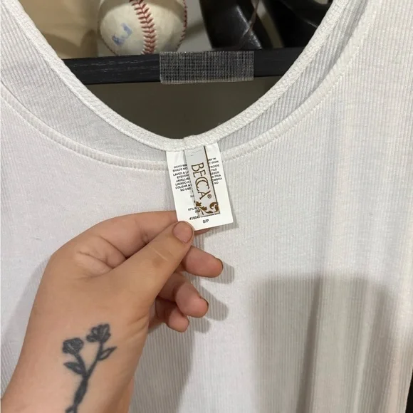 BECCA White Maxi Dress with Elegant Flow size small - Picture 3 of 7